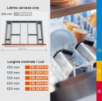 Organizator universal sertar Tandembox Blum, compartimentare ustensile curatat si taiat, lat 800mm, adancime 500mm