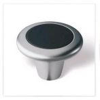 Buton crom mat cu insertie neagra, S.939-34ZN2T7