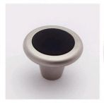 Buton nichel mat cu insertie neagra, S.939-34ZN4T7
