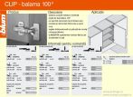 Balama Blum-Clip 100 grade+placuta montaj in cruce cu didluri speciale, inaltare 0, pentru usa incadrata