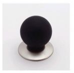 Buton negru cu talpa nichel mat, S.0453 T7MT7