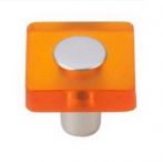 Buton patrat portocaliu deschis transparent, S.8118SN9MV11 