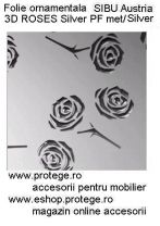 Folie decaorativa 3D ROSES Silver PF met/Silver, cod FP3.13919