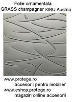 Folie decorativa autoadeziva GRASS CHAMPAGNER PF met, FSL12976