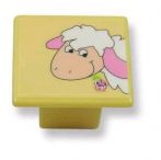 Buton plastic miel cu cristale, S.8045-36BDJ6