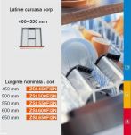 Organizator universal sertar Tandembox Blum, compartimentare ustensile curatat si taiat, lat 400-550mm, adancime 500mm