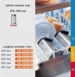 Organizator universal sertar Tandembox Blum, compartimentare ustensile curatat si taiat, lat 275-300mm, adancime 500mm