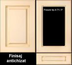 Front mobila din MDF infoliat finisaj antichizat, frezare A 71/P, pret/mp