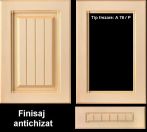 Front mobila din MDF infoliat finisaj antichizat, frezare A 76/P, pret/mp
