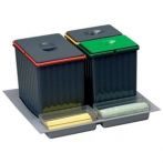 Kit cos gunoi pentru sertare mari (3 compartimente), H=300 mm, KCG.901B60