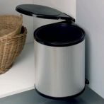 Cos de gunoi, rotund, din aluminiu cu mecanism de deschidere automat