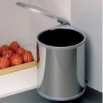 Cos de gunoi, rotund, din inox cu mecanism de deschidere automat