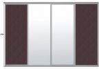 Usi glisante nedivizate AL ONIX,an-2pal-2oglinda argintie, 4000x2500mm, oferta
