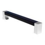 Maner plastic wenge cu capat crom mat, S 0826-202HF60MV2