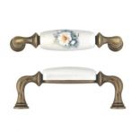 Maner zamac Florence cu portelan crem, model B, 15136P0962B.09