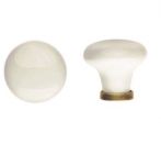 Buton zamac Florence cu portelan crem, model A, 24136P0252A.09