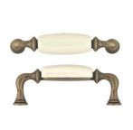 Maner zamac Florence cu portelan crem, model A, 15136P0962A.09