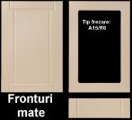 Front mobila din MDF infoliat finisaj mat frezare tip Modern A15/ R6, pret/mp