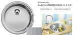 Chiuveta Blancorondosol C 3 1/2, inox panzat, incorporabila, pentru corp de min.600 mm