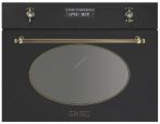 Cuptor cu microunde incastrabil, design Linea, SMEG Italia, rustic, SC845MAO9