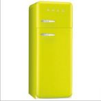 Combina Frigorifica SMEG Italia, model retro, verde lime, deschidere dreapta, FAB30VE7