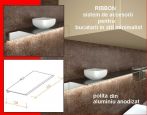 Polita aluminiu anodizat  L=300 mm, sistem RIBBON, bucata, KAD.35090300035 