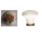 Buton zamac Florence cu portelan crem, model E, 24136P0252E.09