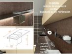 Suport rola hartie, aluminiu anodizat, L=330 mm, sistem RIBBON, bucata, KAD.35100330035 