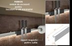 Suport magnetic pentru cutite, sistem  RIBBON, aluminiu anodizat, L=250 mm, KAD.35120250035 