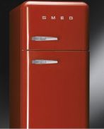 Combina Frigorifica SMEG Italia, model retro, rosu, deschidere dreapta, FAB30R7