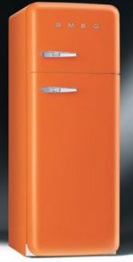Combina Frigorifica SMEG Italia, model retro, portocaliu, deschidere dreapta, FAB30O7