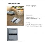 Capac trecere cablurii, 80x 80 mm