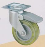 Rotila SKF,D75mm,max 45kg,transparent, plata butuc gri aluminiu cu frana