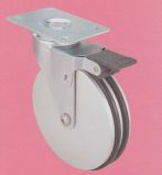 Rotila AFD,D75mm,max 50kg, aluminiu, plata cu frana