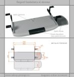 Suport pentru tastatura si mouse, gri aluminiu, plastic si metal