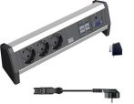 Multipriza DESK, curent + date + audio-video, prindere cu suruburi,  Bachmann 