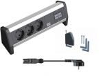 Multipriza DESK, curent + date, prindere cu cleme tablie max 60 mm,  Bachmann 