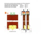 Elemente(sisteme) complete pentru 2 usi glisante,60kg/usa, sine aluminiu-2ml,glisare inferioara