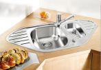 Blancolanis 9E cu excentric, inox, finisaj periat, cu cos inox pentru cuva mica