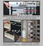 Set laterale metalice+glisiere soft closing, gri, H86mm,L500mm pentru sertar mobilier, eco