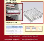 Cos extractibil, glisare laterala, corp 600mm, H150mm, gri aluminiu, Sistem ROLLER, ICS.150001605+ICS.152001086