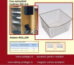 Cos extractibil, prindere sub polita, corp 500mm, H330mm, gri aluminiu, Sistem ROLLER, ICS.150001508+ICS.152002086