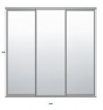 Usi glisante nedivizate OS-oglinda, 2400x2700 mm