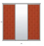 Usi glisante nedivizate OL-pal, oglinda,2400x2700 mm