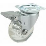 Rotila SKA,D50mm,max 40kg,transparent,ovala fara frana