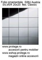 Folie decorativa autoadeziva SILVER 20x20 flex. Classic FMS10644