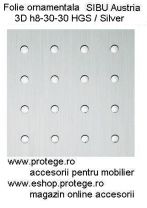 Folie decorativa autoadeziva 3D H 8-30-30 HGS plan/Silver FP3-10017
