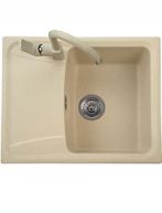 Chiuveta din granit TelmaVogue cu un bazin si scurgator HR6150, AVENA, NERO, JASMINE, SAHARA-oferta