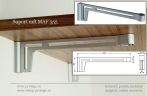Suport raft MAF 555, 30.7 cm, gri aluminiu, detasabil